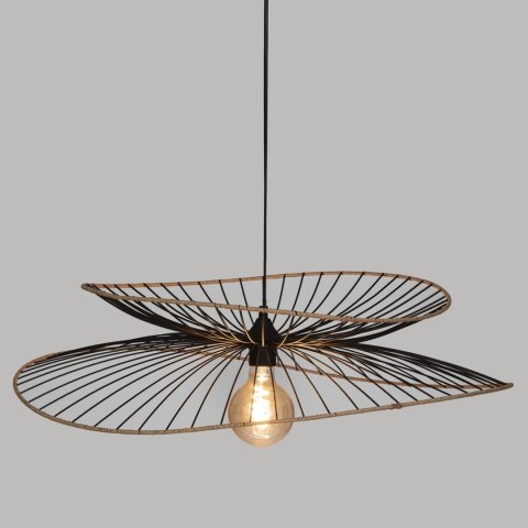 Lampa wisząca Alara Black 70 cmAżurowy abażur wykonany z metalu, lekka konstrukcja, funkcjonalny oraz stylowo wyglądający dodate