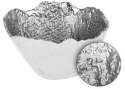 Misa srebrna 13 cm na przekąski Designerska miseczka, patera wykonana z aluminium doskonała do przekąsek lub deserów