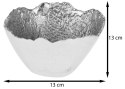 Misa srebrna 13 cm na przekąski Designerska miseczka, patera wykonana z aluminium doskonała do przekąsek lub deserów