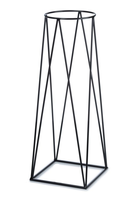 Nowoczesny kwietnik stojący 96 cm metal Wykonany z metalu, wysoki 96 cm, prosty i stylowy stojak czarny na kwiaty i rośliny w st