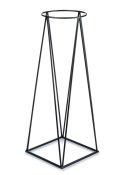 Nowoczesny kwietnik stojący 96 cm metal Wykonany z metalu, wysoki 96 cm, prosty i stylowy stojak czarny na kwiaty i rośliny w st