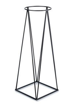 Nowoczesny kwietnik stojący 96 cm metal Wykonany z metalu, wysoki 96 cm, prosty i stylowy stojak czarny na kwiaty i rośliny w st
