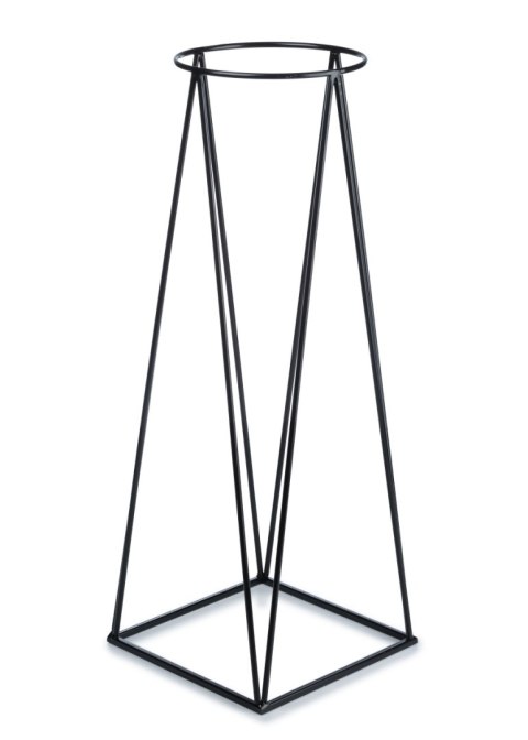 Nowoczesny kwietnik stojący 96 cm metal Wykonany z metalu, wysoki 96 cm, prosty i stylowy stojak czarny na kwiaty i rośliny w st