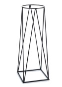 Nowoczesny kwietnik stojący 96 cm metal Wykonany z metalu, wysoki 96 cm, prosty i stylowy stojak czarny na kwiaty i rośliny w st