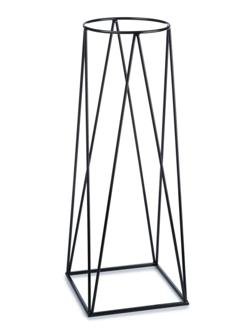 Nowoczesny kwietnik stojący 96 cm metal Wykonany z metalu, wysoki 96 cm, prosty i stylowy stojak czarny na kwiaty i rośliny w st