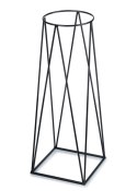 Nowoczesny kwietnik stojący 96 cm metal Wykonany z metalu, wysoki 96 cm, prosty i stylowy stojak czarny na kwiaty i rośliny w st