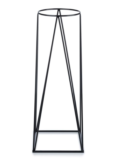 Nowoczesny kwietnik stojący 96 cm metal Wykonany z metalu, wysoki 96 cm, prosty i stylowy stojak czarny na kwiaty i rośliny w st