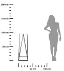 Nowoczesny kwietnik stojący 96 cm metal Wykonany z metalu, wysoki 96 cm, prosty i stylowy stojak czarny na kwiaty i rośliny w st