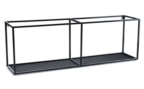 Półka wisząca industrialna 90 cm LOFT Wykonany z metalu, wytrzymała oraz stylowa półka ścienna z siatką w stylu industrialnym lu