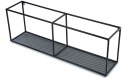 Półka wisząca industrialna 90 cm LOFT Wykonany z metalu, wytrzymała oraz stylowa półka ścienna z siatką w stylu industrialnym lu