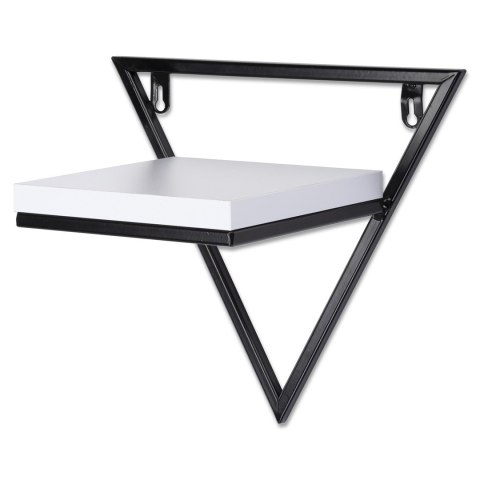 Półka wisząca metalowa z blatem białym Wykonany z metalu i solidnej płyty MDF, metalowa półka w stylu LOFT oraz industrialnym