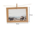 Ramki na 10 zdjęć ze sznurkiem brązowe Zestaw ramek na sznurku do zawieszenia w kolorze brązowym, wykonane z papieru, doskonały 
