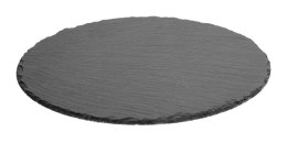 Talerz z kamienia łupkowego 28 cm Okrągła deska kuchenna wykonana z łupka kamiennego, idealna do serwowania dań i przekąsek