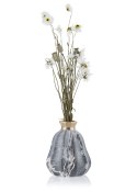 Wazon Liam Marbling Gold 13 cm Nietuzinkowy wazon w odcieniach bieli i szarości z dodatkiem złota, elegancka ozdoba do salonu.