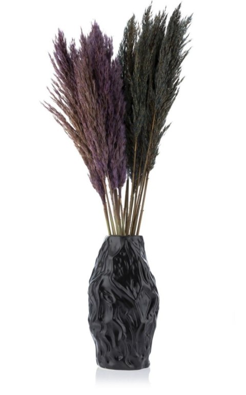 Wazon Louis Black 29 cm, kolor czarny Elegancki wazon o nieregularnym kształcie, nieoczywiste, loftowe wzornictwo, kolor czarny.