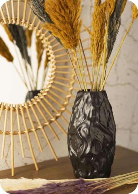 Wazon Louis Black 29 cm, kolor czarny Elegancki wazon o nieregularnym kształcie, nieoczywiste, loftowe wzornictwo, kolor czarny.