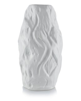 Wazon Louis White 29 cm, kolor biały Elegancki wazon o nieregularnym kształcie, efektownie zdobiący każde wnętrze, w kolorze bia