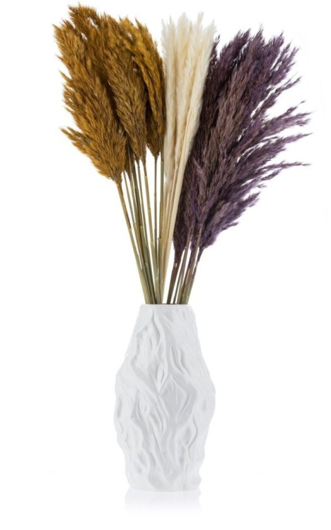 Wazon Louis White 29 cm, kolor biały Elegancki wazon o nieregularnym kształcie, efektownie zdobiący każde wnętrze, w kolorze bia