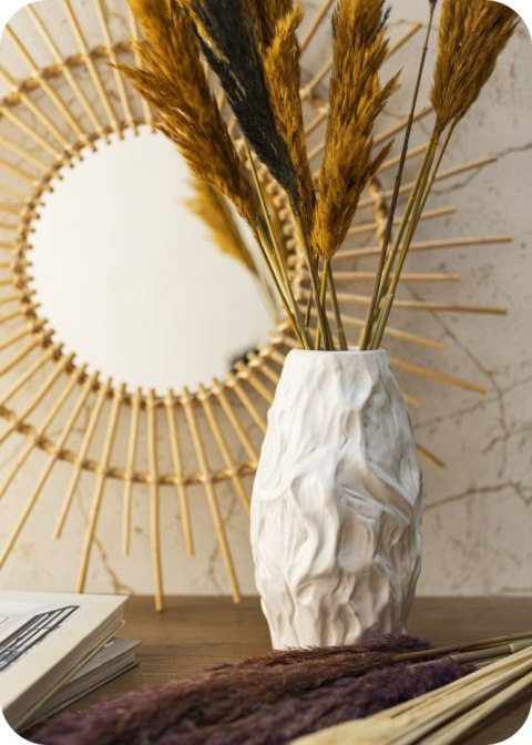 Wazon Louis White 29 cm, kolor biały Elegancki wazon o nieregularnym kształcie, efektownie zdobiący każde wnętrze, w kolorze bia