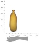 Wazon butelka szklana oliwkowa 35 cm Wazon w kształcie butelki wykonany ze szkła z recyklingu w oliwkowym odcieniu o wymiarach: 