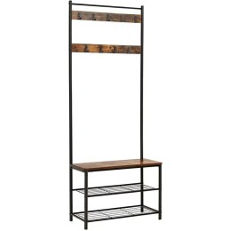 Wieszak stojak garderoba na ubrania LOFT Wykonany z metalu i solidnej płyty MDF, praktyczny i wytrzymały stojak na ubrania w sty