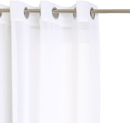 Zasłona na kółkach biała 140x240 cm Wykonana z trwałej i łatwej w czyszczeniu tkaniny, odpowiednia do różnych aranżacji, upięć o