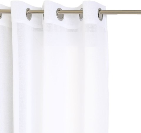 Zasłona na kółkach biała 140x240 cm Wykonana z trwałej i łatwej w czyszczeniu tkaniny, odpowiednia do różnych aranżacji, upięć o