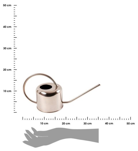 Konewka ze stali nierdzewnej srebrna Oryginalna, elegancka konewka do nawadniania, wykonana ze stali nierdzewnej w kolorze srebr