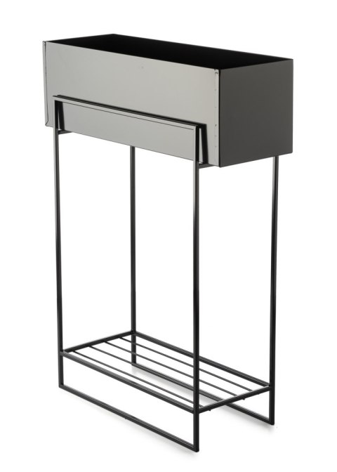 Kwietnik metalowy stojak na kwiaty 82 cm Wykonany z metalu, prosty ale funkcjonalny stojak na ręczniki oraz osłonka na rośliny w