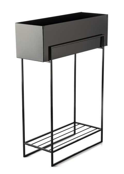 Kwietnik metalowy stojak na kwiaty 82 cm Wykonany z metalu, prosty ale funkcjonalny stojak na ręczniki oraz osłonka na rośliny w