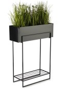 Kwietnik metalowy stojak na kwiaty 82 cm Wykonany z metalu, prosty ale funkcjonalny stojak na ręczniki oraz osłonka na rośliny w
