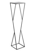 Kwietnik nowoczesny LOFT czarny 100 cm Wykonany z metalu, prosty i stylowy czarny stojak na kwiatki w stylu industrialnym oraz m