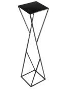 Kwietnik nowoczesny LOFT czarny 100 cm Wykonany z metalu, prosty i stylowy czarny stojak na kwiatki w stylu industrialnym oraz m