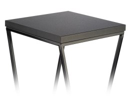 Kwietnik stojący 40 cm blat MDF czarny Wykonany z metalu oraz płyty MDF solidny i stylowy kwietnik w stylu industrialnym oraz LO