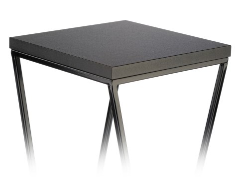 Kwietnik stojący 40 cm blat MDF czarny Wykonany z metalu oraz płyty MDF solidny i stylowy kwietnik w stylu industrialnym oraz LO