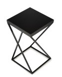 Kwietnik stojący 40 cm blat MDF czarny Wykonany z metalu oraz płyty MDF solidny i stylowy kwietnik w stylu industrialnym oraz LO