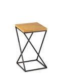 Kwietnik stojący 40 cm z blatem LOFT Dąb Wykonany z metalu oraz płyty MDF solidny i stylowy kwietnik w stylu industrialnym oraz 