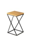 Kwietnik stojący 40 cm z blatem LOFT Dąb Wykonany z metalu oraz płyty MDF solidny i stylowy kwietnik w stylu industrialnym oraz 