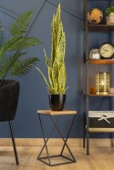 Kwietnik stojący 40 cm z blatem LOFT Dąb Wykonany z metalu oraz płyty MDF solidny i stylowy kwietnik w stylu industrialnym oraz 