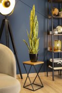 Kwietnik stojący 40 cm z blatem LOFT Dąb Wykonany z metalu oraz płyty MDF solidny i stylowy kwietnik w stylu industrialnym oraz 