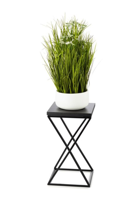 Kwietnik stojący 40 cm z blatem MDF LOFTWykonany z metalu oraz płyty MDF solidny i stylowy kwietnik w stylu industrialnym oraz L
