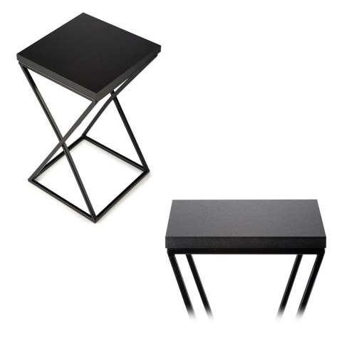 Kwietnik stojący 40 cm z blatem MDF LOFTWykonany z metalu oraz płyty MDF solidny i stylowy kwietnik w stylu industrialnym oraz L