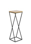 Kwietnik stojący 70 cm z blatem LOFTWykonany z metalu oraz płyty MDF w kolorze Dąb Lancelot, solidny i stylowy kwietnik w kolorz