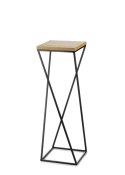 Kwietnik stojący 70 cm z blatem LOFTWykonany z metalu oraz płyty MDF w kolorze Dąb Lancelot, solidny i stylowy kwietnik w kolorz