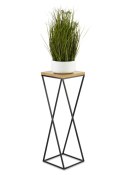 Kwietnik stojący 70 cm z blatem LOFTWykonany z metalu oraz płyty MDF w kolorze Dąb Lancelot, solidny i stylowy kwietnik w kolorz