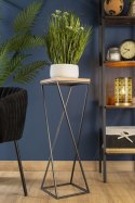 Kwietnik stojący 70 cm z blatem LOFTWykonany z metalu oraz płyty MDF w kolorze Dąb Lancelot, solidny i stylowy kwietnik w kolorz