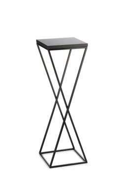 Kwietnik stojący 70 cm z blatem MDF LOFT Wykonany z metalu oraz płyty MDF solidny i stylowy kwietnik w stylu industrialnym oraz 