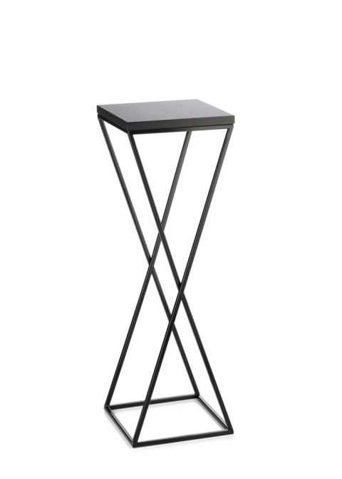 Kwietnik stojący 70 cm z blatem MDF LOFT Wykonany z metalu oraz płyty MDF solidny i stylowy kwietnik w stylu industrialnym oraz 