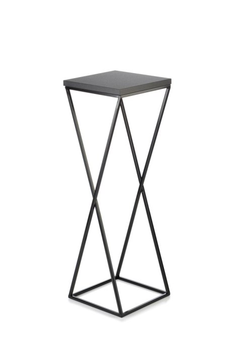 Kwietnik stojący 70 cm z blatem MDF LOFT Wykonany z metalu oraz płyty MDF solidny i stylowy kwietnik w stylu industrialnym oraz 