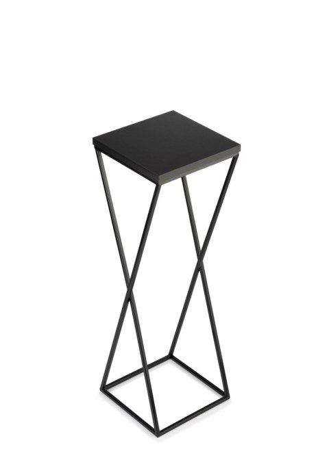 Kwietnik stojący 70 cm z blatem MDF LOFT Wykonany z metalu oraz płyty MDF solidny i stylowy kwietnik w stylu industrialnym oraz 